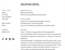 Tablet Screenshot of delphinebedel.com